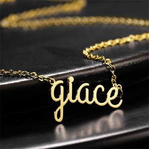 Collar de plata de ley 925 con diseño clásico, Collar personalizado con nombre, regalo de boda, fiesta - Product Image 3
