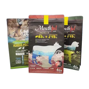 custom Large pe capacity pet food bag plastic bag packaging aluminum foil zipper bag package dog cat foods packing