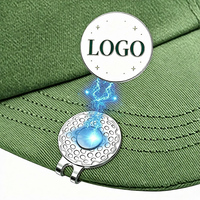 Lieferanten-Goldplattierte Magnetische Golfmarker-Hutclips für Outdoor-Freizeitaktivitäten, Bedruckte Baseball-Sonnenkappen-Metallbefestigungs-Dekorclips