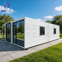 Maison préfabriquée pliable et mobile de 20, 30 ou 40 pieds, 5 chambres, en vente en gros, type conteneur extensible