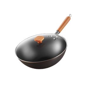 Fry <b>Pan</b> With Transparent <b>Lid</b> Nonstick Round Wok For Gas And Induction Stoves 32Cm - Product Image 1