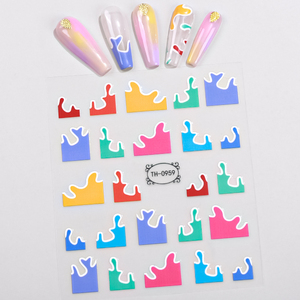 Suministros para uñas Summer Nail Art Stickers Manicure 3D Flower Leaf Nail Sticker - Product Image 6