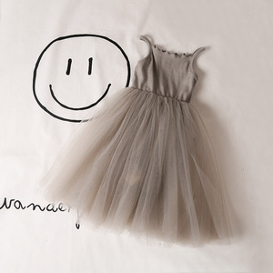 Wholesale Children Clothing One Color Kids Girls Slip Dress - Product Image 4