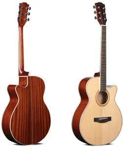 W-500S-40 di ciliegio orientale popolare abete massiccio e sapele legno lucido chitarra acustica 40 pollici comprare chitarre whoelsale/fabbrica OEM
