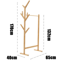 En gros Manteau De Bambou Rack Stand pour Chapeau Sac Vêtements Veste