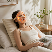 Máscara Facial de Terapia de Luz Roja LED, 280 LED, Múltiples Longitudes de Onda, Diseño Hueco, Uso Cómodo, Dispositivo de Belleza Facial, OEM ODM