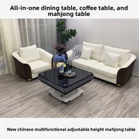 Table GemJoy Nouveau Style Rock Board pour salle à manger/café/mahjong, multifonctionnelle, luxe léger, moderne et simple, pour 4 joueurs, idéale pour petit appartement