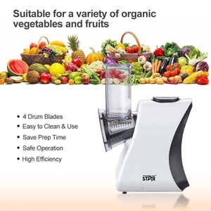 Coupe-légumes électrique Winningstar 4 en 1, trancheuse et râpeuse pour usage en cuisine - Product Image 4