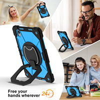 Étui de protection à 3 couches pour Lenovo Idea Tab Pro Gen 2 TB390 Xiaoxin Pro 13 Pro GT 13 avec support rotatif à 360°, sangle d'épaule et porte-stylo