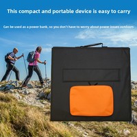 Petit panneau solaire monocristallin noir léger et pliable pour l'extérieur, sac de charge 200W-500W portable
