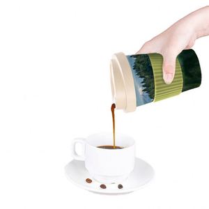 Custom Print Eco Friendly Round 470Ml Bamboo Fiber Biodegradable Material Coffee Drink Cup With Logo in Bulk - Product Image 3