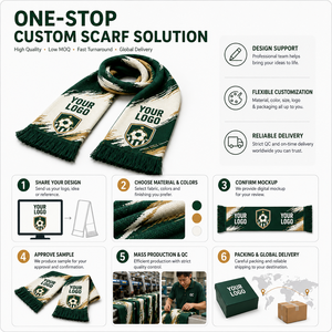 Bufanda Promocional de Dos Tonos con Franjas y Logotipo Personalizado, Tejida en Acrílico, para Eventos y Regalos, Bufanda de Invierno para Aficionados - Product Image 5