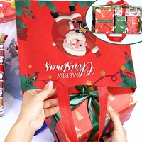 Grands sacs cadeaux de Noël, 4 modèles, sacs de Noël OEM, sacs cadeaux de Noël en gros, sacs fourre-tout réutilisables en non-tissé avec poignées