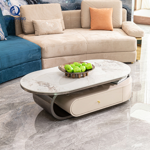 Qiancheng Nhà Thiết Kế Thương Hiệu Thép Không Gỉ Bằng Gỗ Tổ Bàn Cà Phê Kết Hợp Thiết Lập Cho Phòng Khách Nhà - Product Image 3