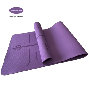 Tapete de Yoga <span class=keywords><strong>TPE</strong></span> de 6mm de Grosor, Antideslizante, con Absorción de Impactos, con Línea de Posición y Función de Cuerda para Saltar, Venta al Por Mayor de Fábrica - Product Image 3