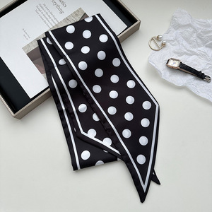 Nouveau à la mode géométrique impression numérique étroite longue polyester diagonale écharpe femmes multi-fonctionnel séchage rapide cadeau printemps - Product Image 6