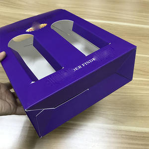 ขวดไวน์แบบพับได้กล่องใส่ไวน์ที่มีหูหิ้วทำจากกระดาษแข็งหรูหราหรูหรากล่องใส่แอลกอฮอล์ส่งแชมเปญ - Product Image 2