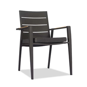 Sang trọng khách sạn Patio đồ nội thất ngoài trời mở rộng bàn ăn và ghế đặt khung nhôm bền đồ gỗ ngoài trời - Product Image 4