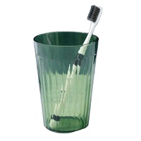 Lot de 3 tasses à eau en plastique PET à rayures verticales, prix de gros, pour petit-déjeuner, lait, café, couple, brosse à dents, bain de bouche