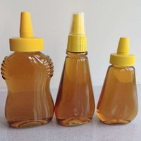 Pot de stockage de miel naturel 250 ml, 360 ml, 500 ml, bocal à large ouverture avec joint, bouteille de miel en plastique PET 180 ml