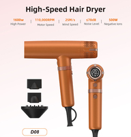 Sèche-cheveux professionnel MeStar à ions négatifs, >110 000 tr/min, haute vitesse, 1600W, moteur BLDC sans balais, vente en gros d'usine