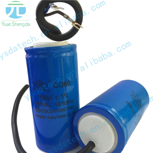 (Water pump motor starting capacitor) CD60 450V 150UF
