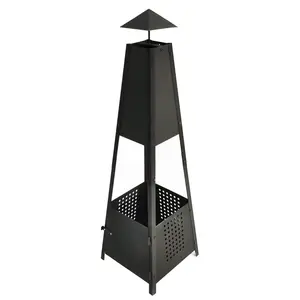 Tuin Chiminea Piramide Vuurplaats Chimenea Voor Patio Hout Brandende Tuin Patio Stalen Open Haard