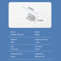 Règle transparente flexible PD PR014 en ABS transparent, instrument de mesure oculaire, échelle précise pour la distance interpupillaire