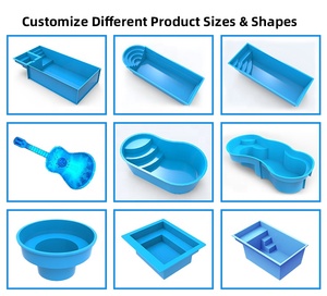 Ngoài trời Tùy Chỉnh sợi thủy tinh lớn kích thước lớn gia đình bơi Spa hồ bơi bể sục thiết kế FRP Shell prefab sang trọng inground hồ bơi - Product Image 6