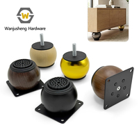 Pieds de support de meubles ronds réglables en hauteur, style luxe léger, accessoires en métal pour canapés, tables basses et armoires