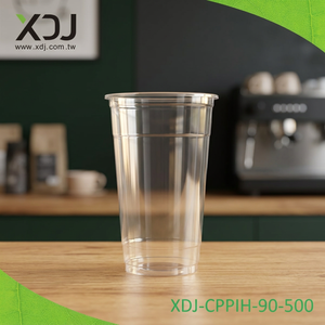 XDJ Clear PP <b>Plastic</b> <b>Cup</b> 90mm Diameter Round Single Wall for Beverage Use - Product Image 2