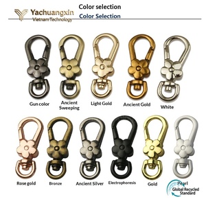 Cierre Giratorio de Alta Calidad con Forma de Flor de 13 mm, Accesorios de Aleación de Zinc para Bolsos, Gancho de Seguridad para Bolsos, Marca EH, Modelo S0002 - Product Image 6