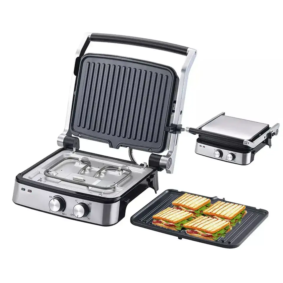 Aifa OEM Factory 4 Slice Electric Contact Grill Indoor Electric Grill Bbq Smokeless Steak Griddle Grill