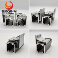 Profilé de rail en aluminium sur mesure pour porte coulissante de grange, roulettes incluses - Perfiles de Aluminio