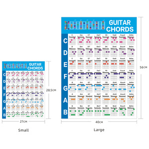 Ingrosso 100 Pezzi Diagrammi e Grafici di <span class=keywords><strong>Accordi</strong></span> per <span class=keywords><strong>Chitarra</strong></span> Elettrica e Acustica a Sei <span class=keywords><strong>Corde</strong></span> Modello G625 Marca 11 - Product Image 2