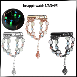 <span class=keywords><strong>Bracelet</strong></span> de montre pour femmes de luxe avec perles pour montre 38 mm/42 mm <span class=keywords><strong>Bracelet</strong></span> de montre <span class=keywords><strong>iPhone</strong></span> avec pierres précieuses et pierres - Product Image 6