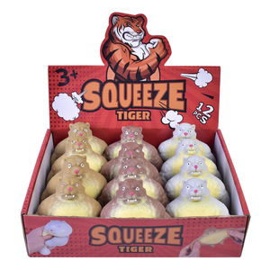 Jouet Squishy Tigre Amusant - Peluche Douce Anti-Stress Thème Animal Cadeau Nouveauté Décompression pour Adultes Décoration de Bureau - Product Image 6