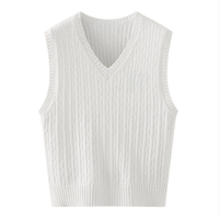 2025 printemps été décontracté tricoté courte longueur col en v pull gilet pour les femmes collège Style pliant conception