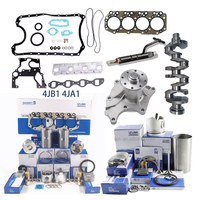 Kit de chemises de cylindre pour moteur diesel Isuzu 4JA1 4JB1, comprenant injecteur de carburant, turbocompresseur, piston, joint de culasse, alternateur et vilebrequin