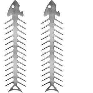 Juego de Brochetas de Acero Inoxidable para Barbacoa, Reutilizables, Portátiles, Multifuncionales, Largas, con Forma de Espina de Pescado, para Exteriores y Camping - Product Image 4