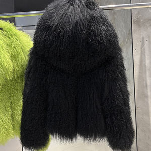 Cappotto in <span class=keywords><strong>Pelliccia</strong></span> di Pecora <span class=keywords><strong>Beige</strong></span> 2025 <span class=keywords><strong>con</strong></span> <span class=keywords><strong>Cappuccio</strong></span>, Cappotto in <span class=keywords><strong>Pelliccia</strong></span> Mongola da Donna, Caldo per l'Inverno, Tessuto in <span class=keywords><strong>Pelliccia</strong></span> Naturale - Product Image 2