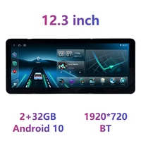 Reproductor de Pantalla Táctil Android para Automóvil de 12.3 Pulgadas, Nuevo Diseño, 1920*720, Navegación GPS, Monitor Universal, Carplay, Estéreo, Audio, Video 1 Din