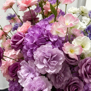 Dreamy Gradient Lavender Purple Blush Pink <b>Artificial</b> Table Centerpiece Floral Arrangement for Wedding Reception - Product Image 4