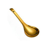 Cuillère à riz, spatule, louche à soupe en acier inoxydable doré, antiadhésive, écologique, moderne, de luxe, pour fêtes