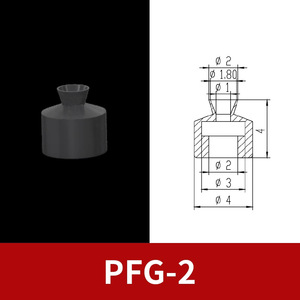Ventouse miniature Myotoku en caoutchouc nitrile monocouche, buse à vide pneumatique, pièces d'automatisation industrielle - Product Image 3