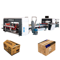 Emballage avec certificat CE Machine industrielle entièrement automatique pour la fabrication de boîtes en carton ondulé Machine à coller les dossiers à grande vitesse