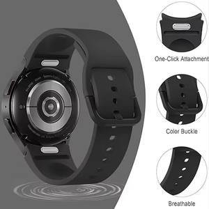 Aibangjia One Click No Gap Bandas deportivas de silicona para <span class=keywords><strong>Samsung</strong></span> <span class=keywords><strong>Galaxy</strong></span> <span class=keywords><strong>Watch</strong></span> 7 Correa de goma suave para <span class=keywords><strong>Galaxy</strong></span> <span class=keywords><strong>Watch</strong></span> 6 <span class=keywords><strong>5</strong></span> 4 - Product Image 3