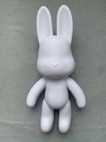 Expédition rapide Fluide Ours Figurines DIY Fluide Blanc Lapin Avec Acrylique Verser La Peinture