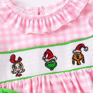 <span class=keywords><strong>Robe</strong></span> d'hiver décontractée pour bébés et jeunes enfants, filles, à manches longues, à carreaux roses, avec broderie <span class=keywords><strong>de</strong></span> personnages, en stock, ODM - Product Image 5