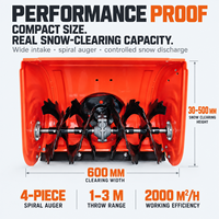 Équipement de déneigement pour entrepreneurs, souffleuse à neige télécommandée, emballage en caisse en bois, service OEM ODM, garantie de 12 mois, 60 cm